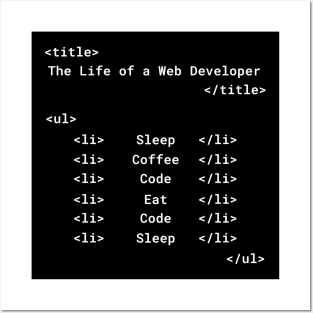 Life of a Web Developer | HTML Posters and Art